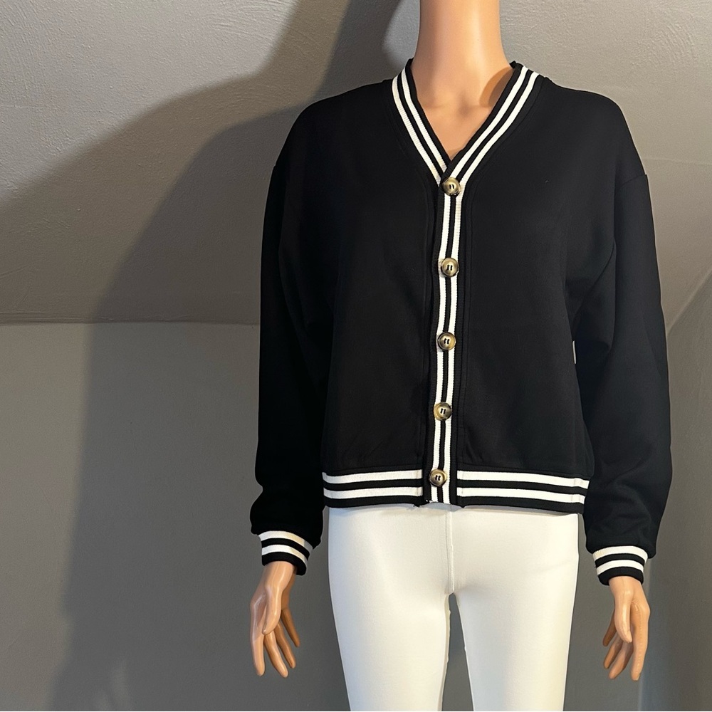 Move Theology Aura Tracker  Varsity Button Cardigan Size Small NWT - Picture 6 of 10
